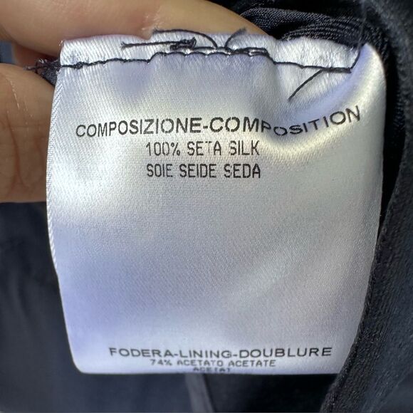 ALEXANDER MCQUEEN Midnight Blue Silk Tuxedo Blazer Jacket 38 - Picture 3 of 11